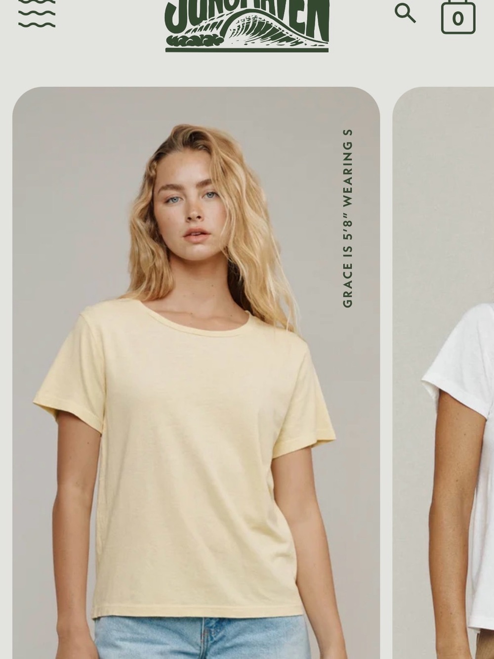 Jungmaven Women's Short Sleeve Crew Tee in Pale Yellow